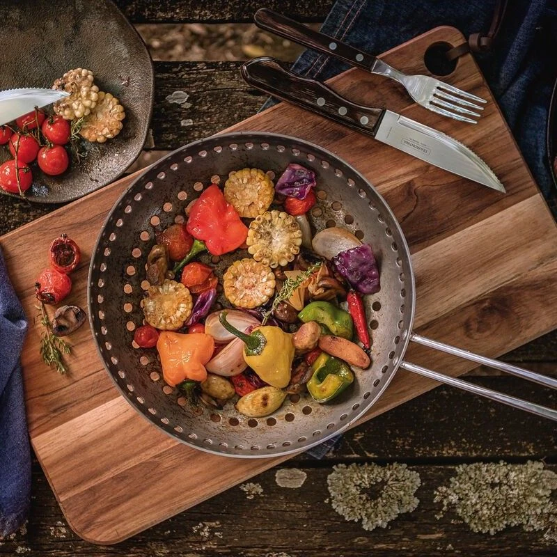 Tramontina Barbecue 26cm Wok Perforated Anodised Aluminium (20847026) 4 Tramontina Barbecue 26cm Wok Perforated Anodised Aluminium (20847026) - Image 2