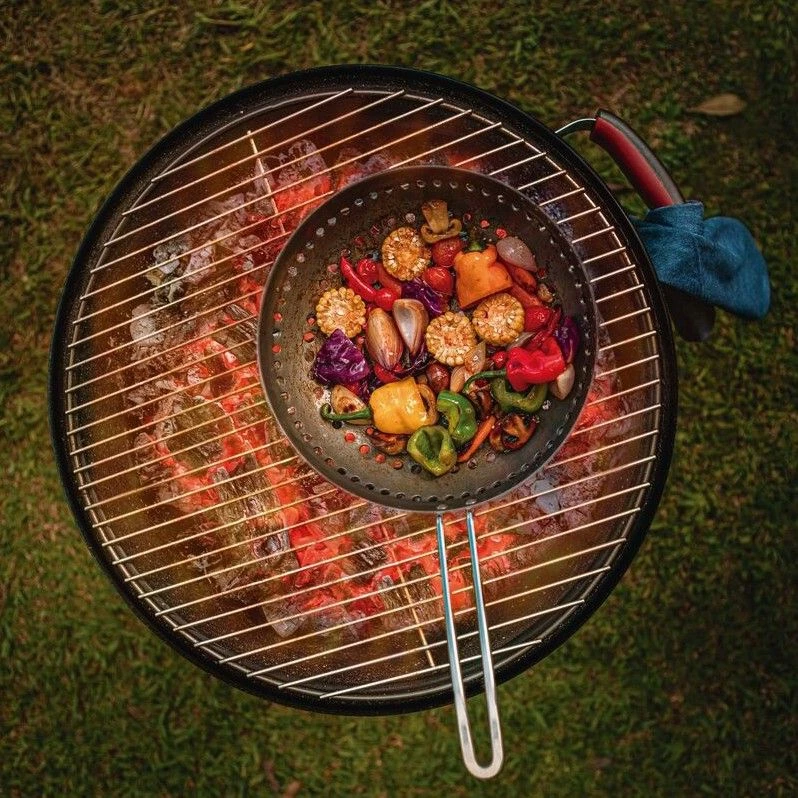 Tramontina Barbecue 26cm Wok Perforated Anodised Aluminium (20847026) 8 Tramontina Barbecue 26cm Wok Perforated Anodised Aluminium (20847026) - Image 6