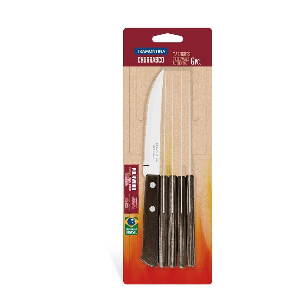 Tramontina Churrasco 5" Steak Knives 6 Piece Set (29899155) 4 Tramontina Churrasco 5" Steak Knives 6 Piece Set (29899155) - Image 2