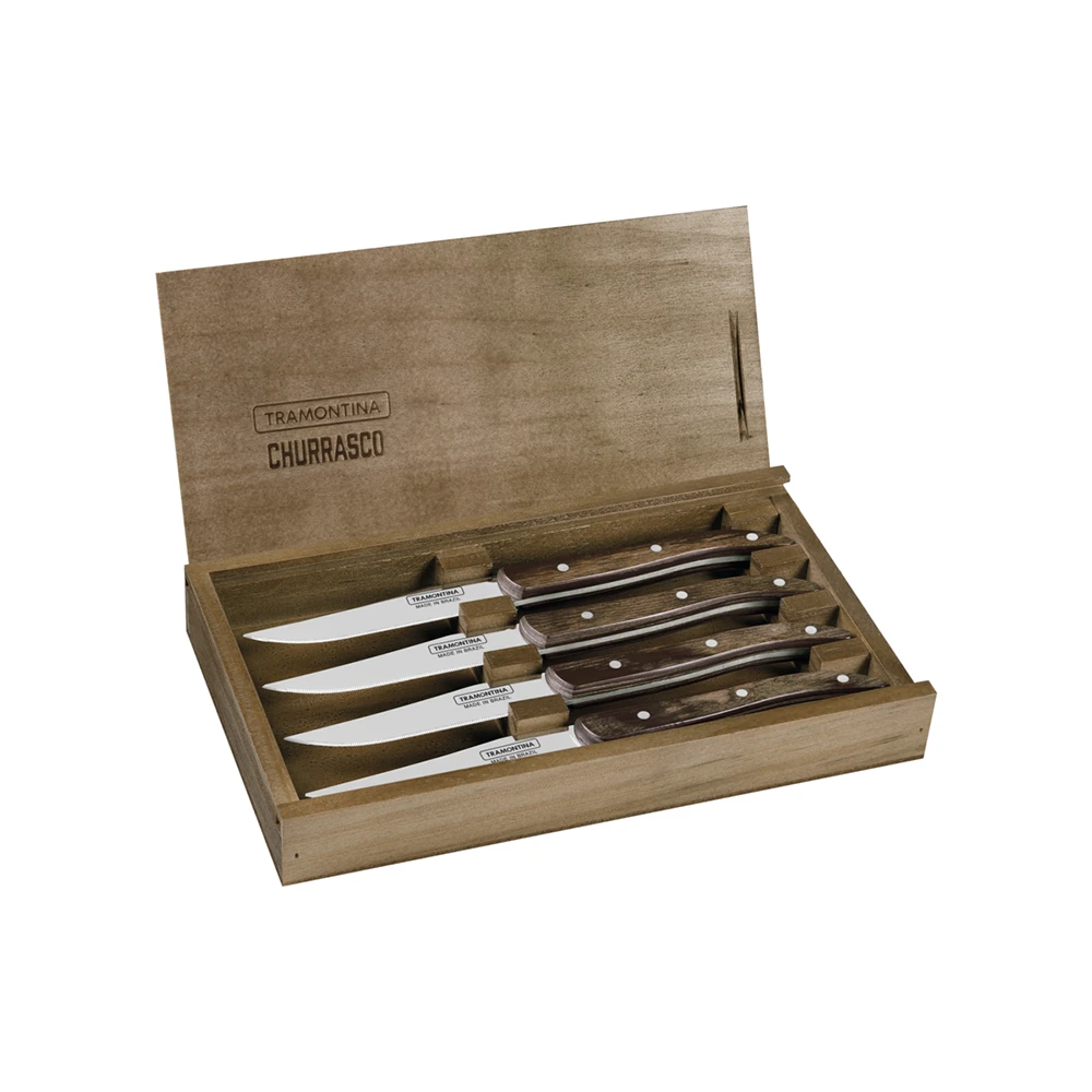 Tramontina Churrasco French Style Steak Knives 4 Piece Set (29899517) 7 Tramontina Churrasco French Style Steak Knives 4 Piece Set (29899517) - Image 5