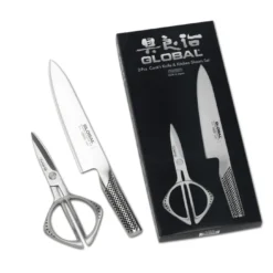 Global G2210 - 2 Piece Set Of Kitchen Shears And G-2 Cooks Knife (G-2210) -Kitchenknives Shop 35157 2