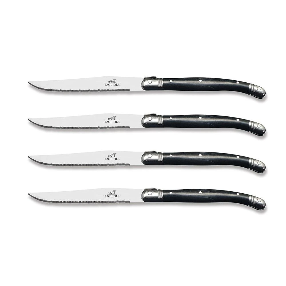 Laguiole Grey Steak Knife 11.5cm, 4 Piece Set 3 Laguiole Grey Steak Knife 11.5cm, 4 Piece Set