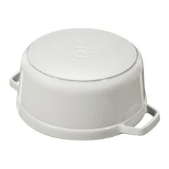 Staub Cast Iron Cocotte 26cm White Truffle (40501-413-0) -Kitchenknives Shop 40501409 3 white 1 1 1 1