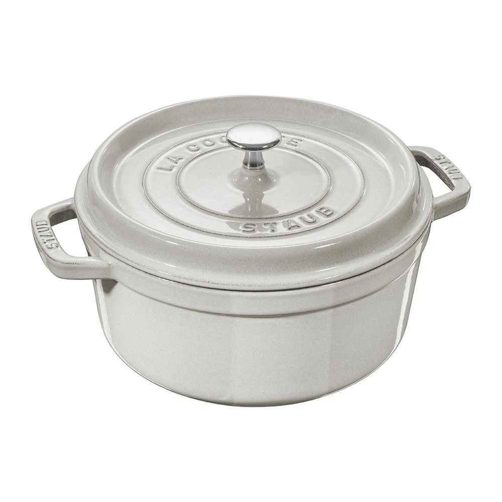 Staub Cast Iron Cocotte 22cm White Truffle (40501-411-0) 3 Staub Cast Iron Cocotte 22cm White Truffle (40501-411-0)