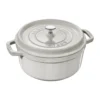 Staub Cast Iron Cocotte 24cm White Truffle (40501-412-0) -Kitchenknives Shop 40501412