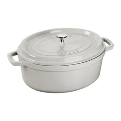 Staub Cast Iron Cocotte Oval 29cm White Truffle (40501-415-0)