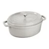 Staub Cast Iron Cocotte Oval 37cm White Truffle (40501-447-0) 1 Staub Cast Iron Cocotte Oval 37cm White Truffle (40501-447-0) -Kitchenknives Shop 40501447