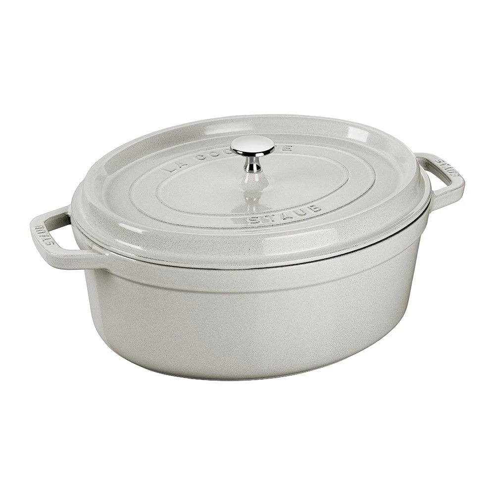 Staub Cast Iron Cocotte Oval 37cm White Truffle (40501-447-0) 3 Staub Cast Iron Cocotte Oval 37cm White Truffle (40501-447-0)