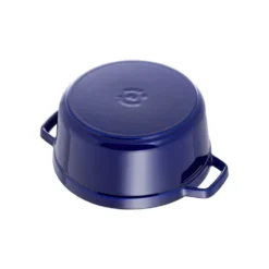 Staub Cast Iron Cocotte 24cm Dark-Blue (40510-283-0) -Kitchenknives Shop 40510283 4 1