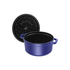 Staub Cast Iron Cocotte 22cm Dark-Blue (40510-265-0) 9 Staub Cast Iron Cocotte 22cm Dark-Blue (40510-265-0) -Kitchenknives Shop 40510283 5