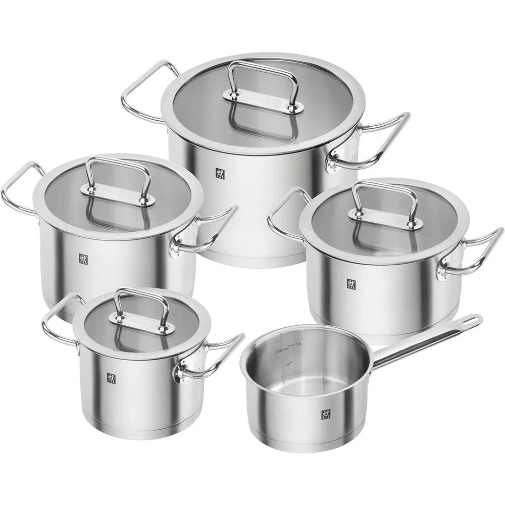 Zwilling Pro 5 Piece 18/10 Stainless Steel Pot Set (65120-005-0) 3 Zwilling Pro 5 Piece 18/10 Stainless Steel Pot Set (65120-005-0)