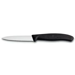 Victorinox Swiss Classic 2 X 8cm Paring Knife Point Serrated Black (67633B) -Kitchenknives Shop 67633b 1