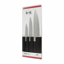 Kai Shun Wasabi Black 3 Piece Knife Set - (Includes KAI 6710P, KAI 6715U, KAI 6720C)