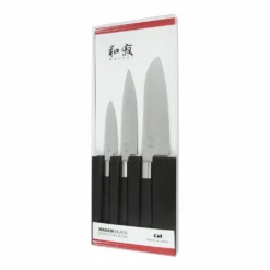 Kai Shun Wasabi Black 3 Piece Knife Set (Includes KAI 6710P, KAI 6715U, KAI 6716S)