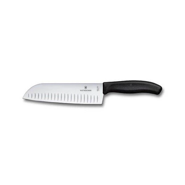Victorinox Swiss Classic 17cm Santoku Knife Fluted Blade Black (6852317B) 3 Victorinox Swiss Classic 17cm Santoku Knife Fluted Blade Black (6852317B)