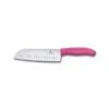 Victorinox Swiss Classic 17cm Santoku Knife Fluted Blade Pink (6852617L5B) 2 Victorinox Swiss Classic 17cm Santoku Knife Fluted Blade Pink (6852617L5B) -Kitchenknives Shop 6852617l5b