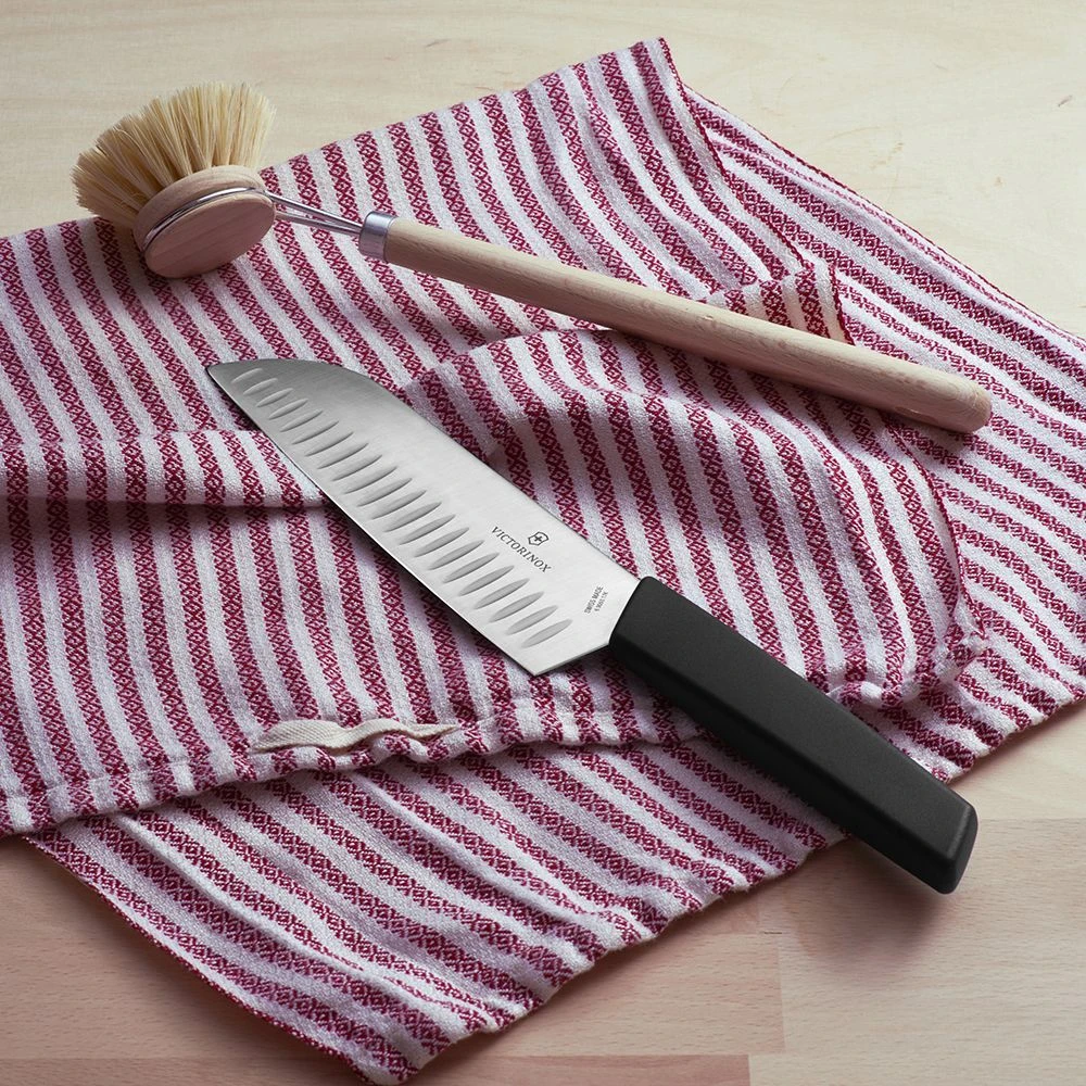 Victorinox Swiss Modern 17cm Santoku Knife Fluted Edge Black (6905317KB) 4 Victorinox Swiss Modern 17cm Santoku Knife Fluted Edge Black (6905317KB) - Image 2