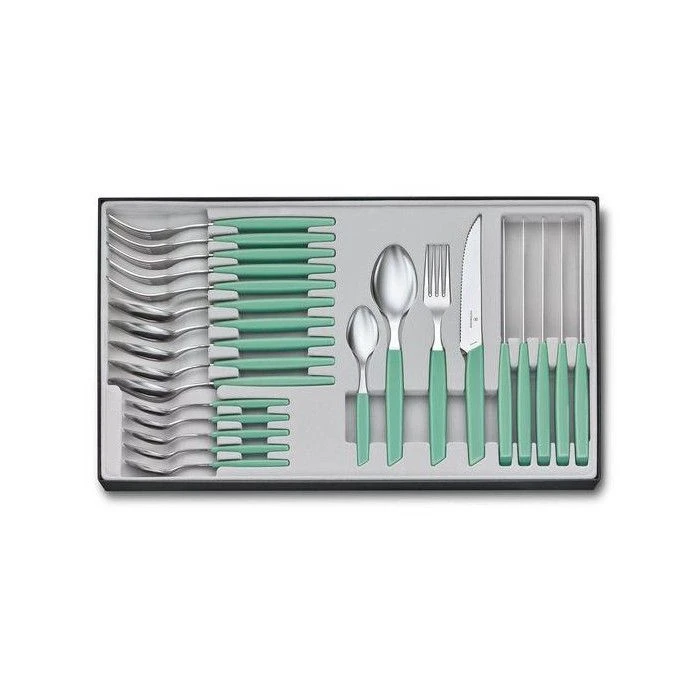 Victorinox Swiss Modern 24 Piece Cutlery Set Mint (6909612W4124) 3 Victorinox Swiss Modern 24 Piece Cutlery Set Mint (6909612W4124)