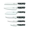 Sabatier® 774886 6 Piece Knife Set (9cm Paring, 13cm Serrated Utility, 15cm Boning, 18cm Santoku, 20cm Chefs & 20cm Bread)