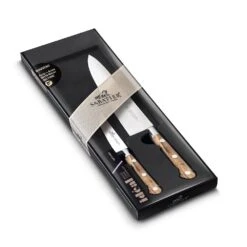 Lion Sabatier® Ideal Provencao 2 Piece Knife Set - 10cm Paring & 20cm Cooks Knife (Olive Handle With Stainless Steel Rivets) -Kitchenknives Shop 893785 2