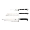 Rockingham Forge Pro Black Series 3 Piece Set (9cm Paring Knife, 13cm Santoku Knife & 20cm Cooks Knife)