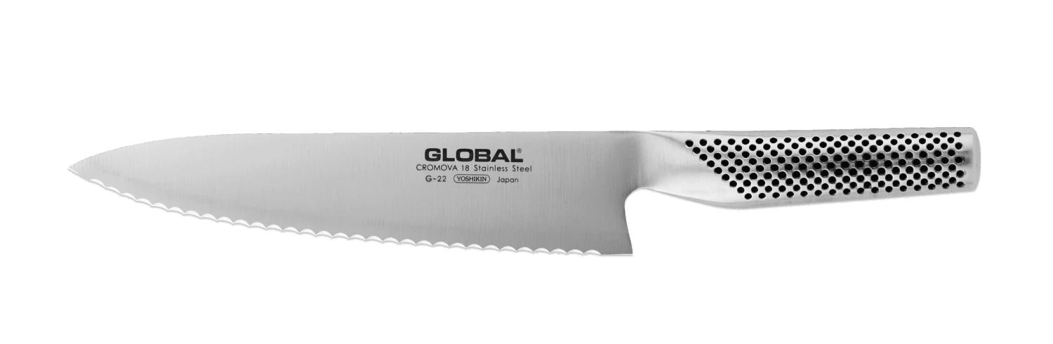 Global G22 - 20cm Scalloped Blade Bread Knife (G-22) 3 Global G22 - 20cm Scalloped Blade Bread Knife (G-22)