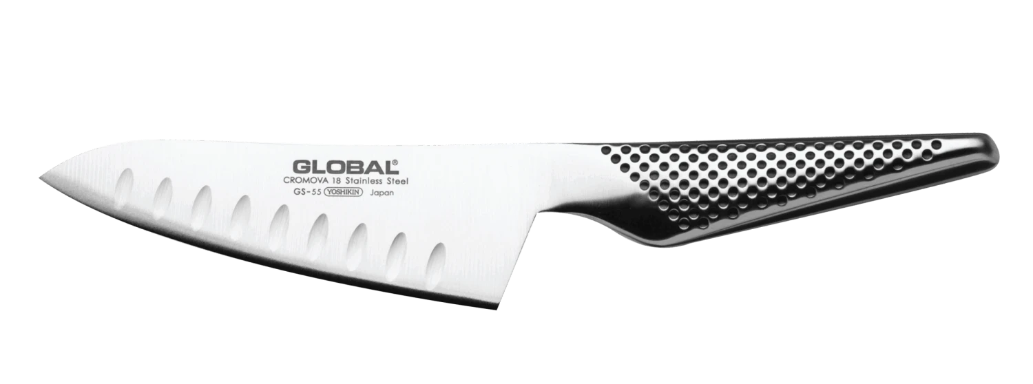 Global GS55 - 12cm Fluted Oriental Santoku Knife (GS-55) 5 Global GS55 - 12cm Fluted Oriental Santoku Knife (GS-55) - Image 3