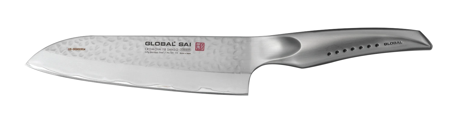 Global Sai SAI03 - 19cm Santoku Knife (SAI-03) 3 Global Sai SAI03 - 19cm Santoku Knife (SAI-03)
