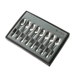 Robert Welch Arden Bright V Coffee Spoon Set 8 Piece -Kitchenknives Shop ardbr1008v8 arden 8pc coffee spoon set 1
