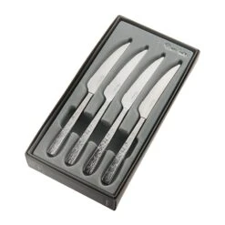 Robert Welch Blockley Slate Bright Steak Knife 4 Piece Set -Kitchenknives Shop bltbr1012v4 blockley slate 4pc steak knife set 1