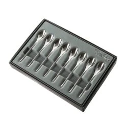 Robert Welch Bud Bright Coffee Spoon Set 8 Piece -Kitchenknives Shop budbr1008v8 bud 8pc coffee spoon set 1