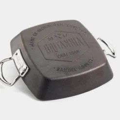 Samuel Groves Britannia Recycled 26cm Cast Iron Double Handle Square Grill -Kitchenknives Shop cast0002rhs 2