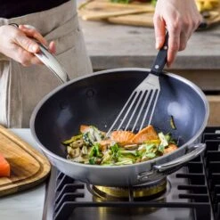 Greenpan Premiere Wok 30cm / 4.7L -Kitchenknives Shop cc003821 001 premiere wok 30cm 4.7 litre