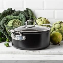 Greenpan Barcelona Pro Casserole Covered 24cm / 4.9L -Kitchenknives Shop cc005334 001 barcelona pro casserole covered 24cm 4.9 litre