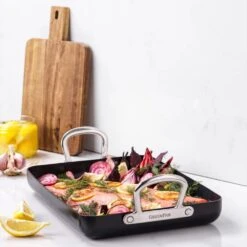 Greenpan Barcelona Pro Rectangular Roaster 5 Greenpan Barcelona Pro Rectangular Roaster -Kitchenknives Shop cc006099 001 barcelona pro regular roaster