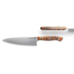 Savernake DNA CL18 18cm Chef's Knife - Anthracite, Arctic & Orange With Marble Handle -Kitchenknives Shop cl18 hm t s