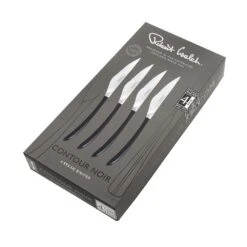 Robert Welch Contour Noir Satin Steak Knife Serrated 4 Piece Set 15 Robert Welch Contour Noir Satin Steak Knife Serrated 4 Piece Set -Kitchenknives Shop cobsa1012v4 contour noir 4pc steak knife set serrated
