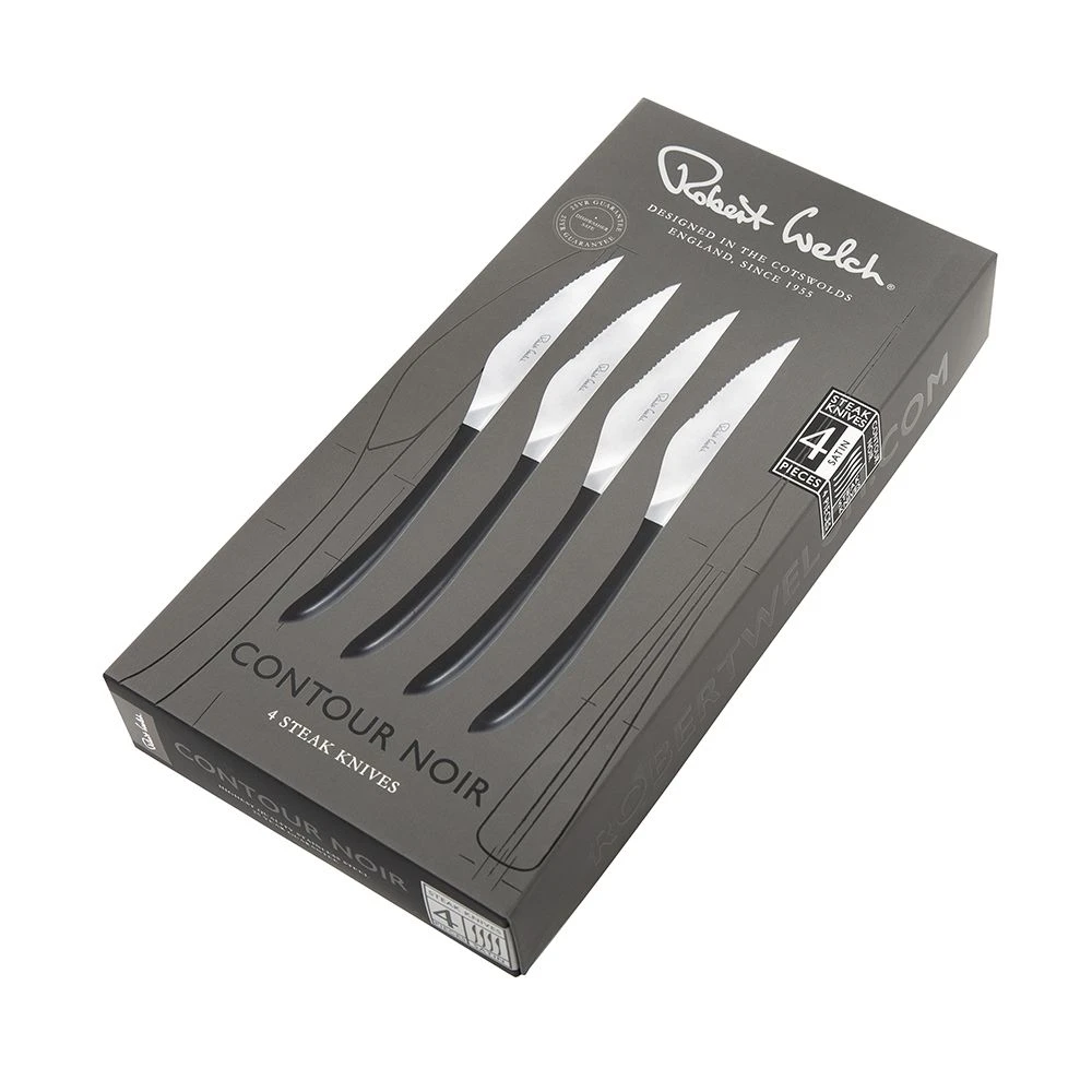 Robert Welch Contour Noir Satin Steak Knife Serrated 4 Piece Set 8 Robert Welch Contour Noir Satin Steak Knife Serrated 4 Piece Set - Image 6