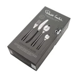 Robert Welch Contour Noir Satin Cutlery 24 Piece Set -Kitchenknives Shop cobsa1099v24 contour noir 24pc set 2