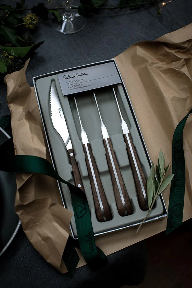 Robert Welch Contour Walnut Steak Knife 4 Piece Set 7 Robert Welch Contour Walnut Steak Knife 4 Piece Set - Image 5