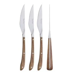 Robert Welch Contour Walnut Steak Knife 4 Piece Set 15 Robert Welch Contour Walnut Steak Knife 4 Piece Set -Kitchenknives Shop cowsa1012v4 contour walnut 4pc steak knife set