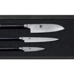 Kai Shun Knife Set (KAI-DMS-310) - 8.5cm Office Knife, 15cm Utility Knife, 16cm Santoku Knife