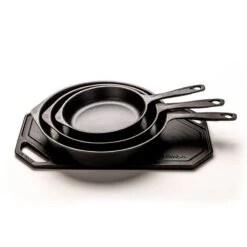 Emba Full Collection Cast Iron Skillet & Griddle 4 Piece Set