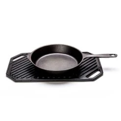 Emba 10” Cast Iron Skillet & Griddle Set