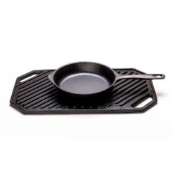 Emba 8” Cast Iron Skillet & Griddle Set