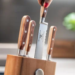 Rockingham Forge Pro Wood Series 3 Piece Set (9cm Paring Knife, 13cm Santoku Knife & 20cm Cooks Knife) -Kitchenknives Shop frf 8008 block lifestyle 03 compressed 8 1 1 1 1