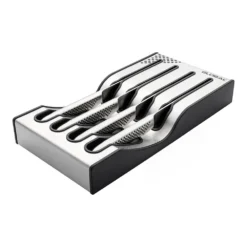 Global 4 Piece Steak Knife Set With Rack (G-88/4001/R)