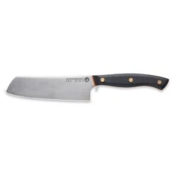 Savernake DNA GC14 14cm Nakiri - Anthracite & Orange With Traditional Handle