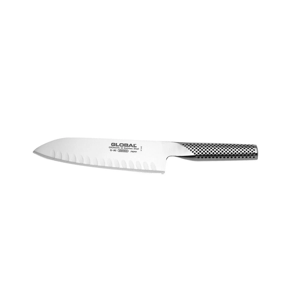 Global G-80 18cm Fluted Santoku Knife 3 Global G-80 18cm Fluted Santoku Knife