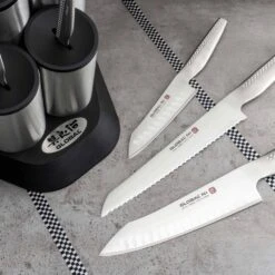 Global NI Series 6 Piece Engine Knife Block Set (GN-2020/6B) -Kitchenknives Shop gn 2020 6b 5